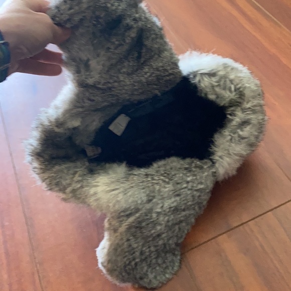 Leather rabbit fur Crown cap aviator winter hat. Like new condition. Super warm. - Picture 7 of 9